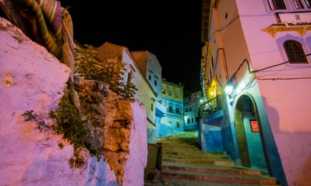 Chefchaouen at night.