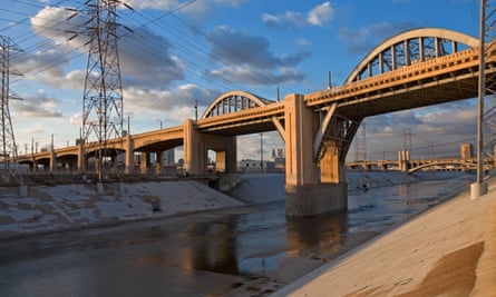 The grandest of the grand … the original Sixth Street Bridge crosses the LA River.