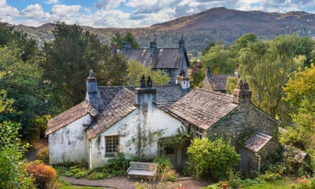 Exterior of Dove Cottage, home of the poet William Wordsworth and his sister Dorothy.