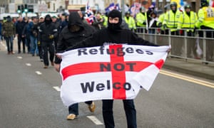 An anti-immigration march in Dover earlier this year