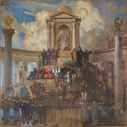 Abbey’s compositional study for The Apotheosis of Pennsylvania mural, about 1902-1911.