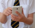 Student using a mobile phone