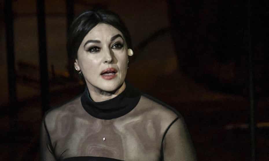 Viva la diva: Monica Belucci performs Maria Callas (in Callas’s YSL frock) in the Ancient Herodus Atticus Odeon at the steps of the Acropolis last October.