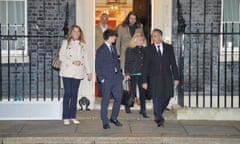 Relatives of the three people killed by Valdo Calocane on June 13 last year, leave 10 Downing Street, London, after their meeting with ministers.