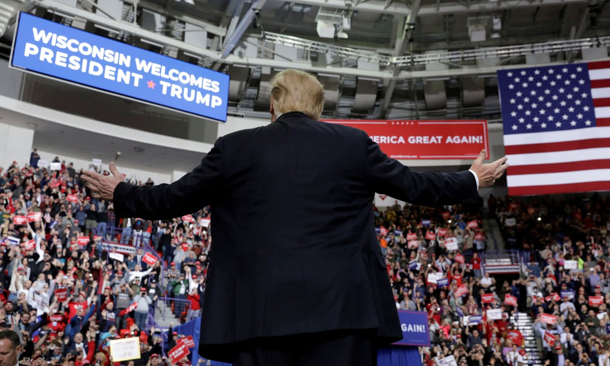 Trump Vows America Will Never Be A Socialist Country During Wisconsin Rally Us News The Guardian