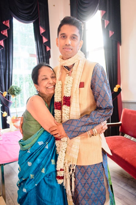 ‘Stay sharp, mischievous and free’: Arati Chakrabortty and her son Aditya on his wedding day, 2017.