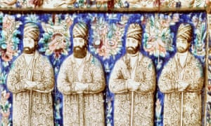 Beards have long been in fashion among Muslim men, as can be seen in this mid-19th-century ceramic portrait of the religious and political advisers of Nasser al-Din, the king of Persia from 1848 until 1896.
