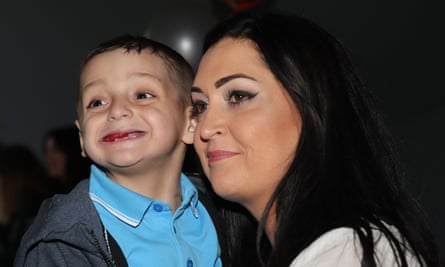 Bradley with his mother Gemma.