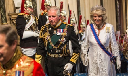 The royal couple at the state opening of parliament in May 2015