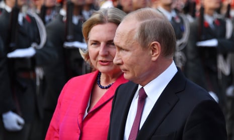 Karin Kneissl and Vladimir Putin in Vienna