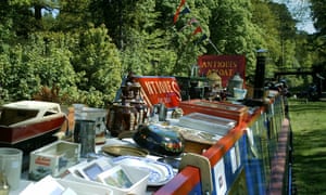 The founders of Antiques Afloat sell on the canals from Easter to autumn.