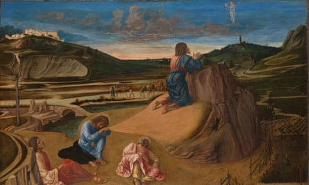 Another doppelgänger: Bellini’s Agony in the Garden, which has hung with Mantegna’s counterpart in London since the 19th century.