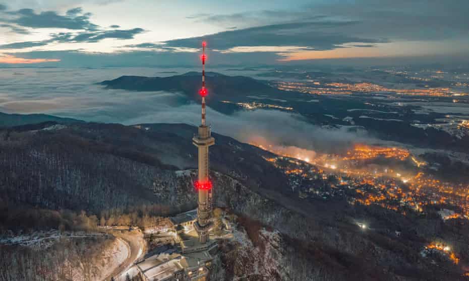Kopitoto TV tower in Bulgaria