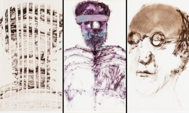 Detail of works by Sidney Nolan on display at the Jewish Museum.