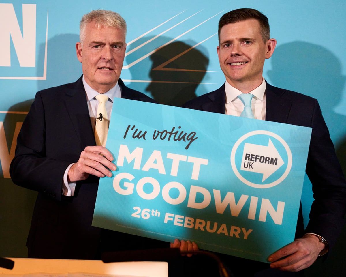 Starmer says Reform pursuing politics of 'toxic division' after Matt Goodwin unveiled as byelection candidate | Keir Starmer | The Guardian