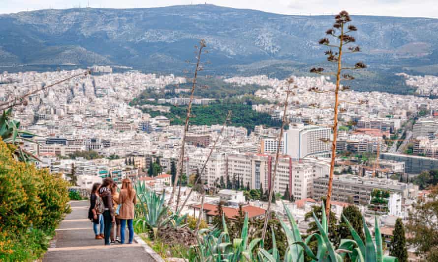 Trails, like this one leading to Mount Lycabettus, offer brilliant views of the city.
