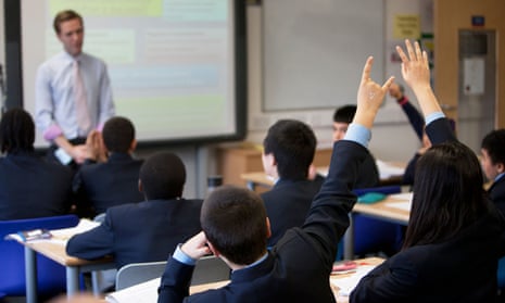 Teacher takes a class at Pimlico Academy in London