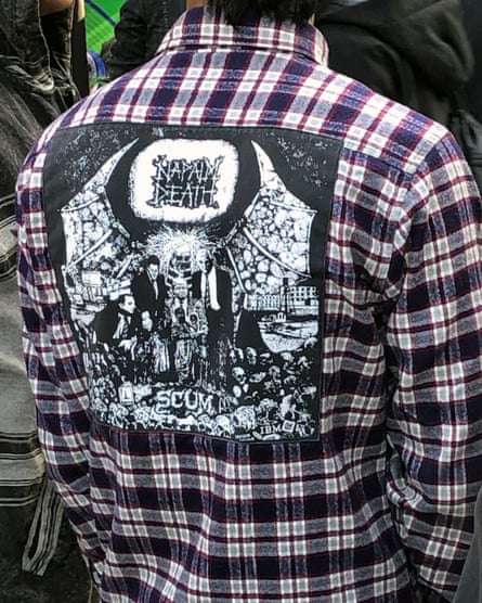 Patched up … a Napalm Death fan at the festival.