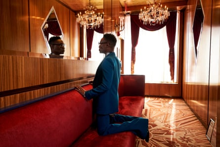 Billy Porter wearing Givenchy suit and shirt, Gucci boots, Native Ken glasses Fashion editor Jo Jones Photography Heather Favell Styling Sam Ratelle at RRR Creative Grooming La Sonya Gunter With thanks to russiantearoomnyc.com