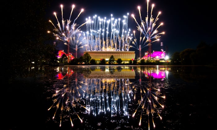 Fireworks during the Birmingham 2022 Commonwealth Games Closing Ceremony at Alexander Stadium on August 8.