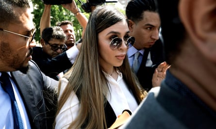 Emma Coronel Aispuro leaves court in Brooklyn, New York, after sentencing in the trial of her husband Joaquin ‘El Chapo’ Guzman, 17 July 2019.