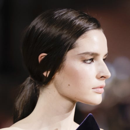 A model walks the runway during the Victoria Beckham Ready to Wear Fall/Winter 2026-2027 fashion show as part of Paris fashion week on 06 March 2026 in Paris, France. (Photo by Victor VIRGILE/Gamma-Rapho via Getty Images)