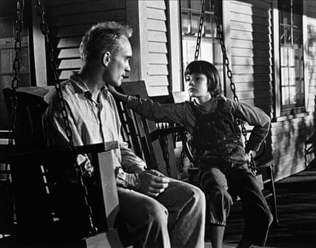 Robert Duvall as Boo Radley with Mary Badham as Scout in To Kill a Mockingbird.