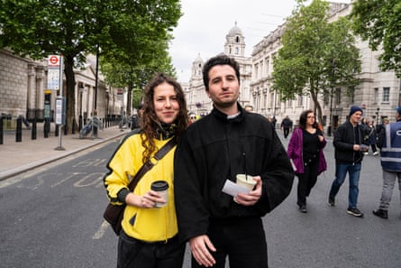 Eliza Black and Jake Summerfield at the rally.