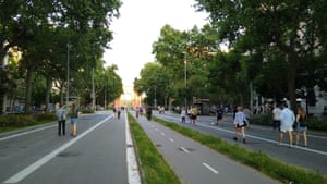 Car-free day on Passeig Sant Joan