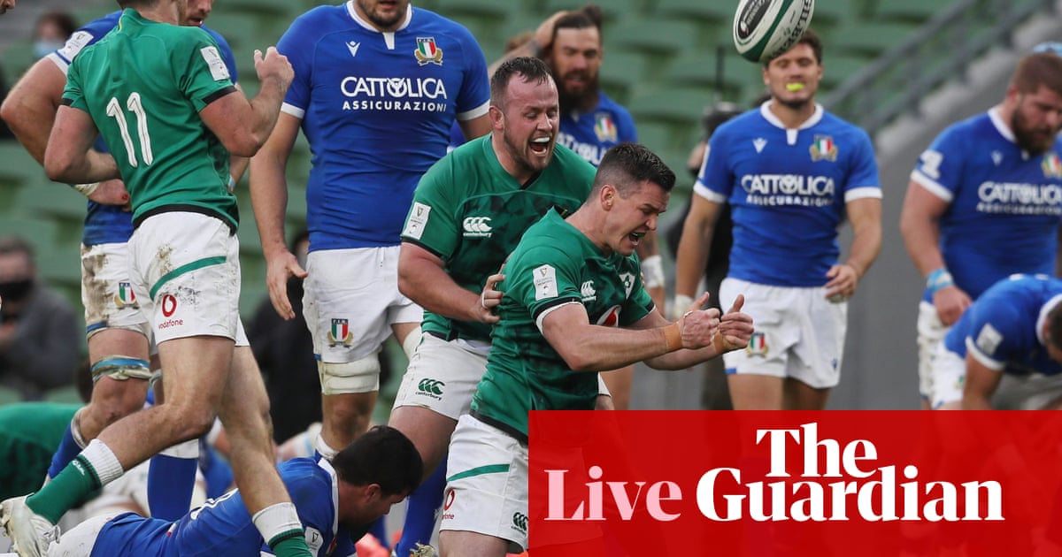 Ireland 50 17 Italy Six Nations 2020 As It Happened Sport The Guardian