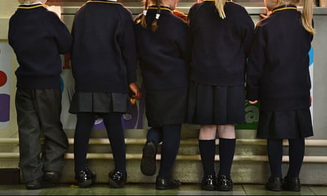 Stock picture of anonymous primary school children