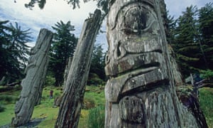 Historic Totem Poles,Ninstints, Haida Gwaii