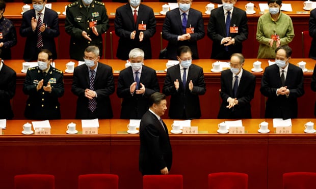 President Xi Jinping arrives for the opening session of the Chinese people’s political consultative conference in Beijing March.