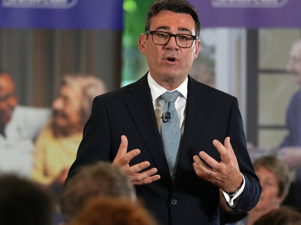 UK politics: Burnham does not rule out tax rises for social care reform – as it happened | Politics | The Guardian