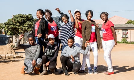 Young women of the “Famous Divas” Rise Club in Temba.