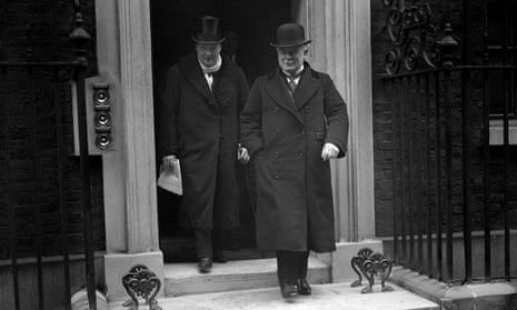 David Lloyd George (right, with Winston Churchill in 1922) became a key figure in the Anglo-German Fellowship. 