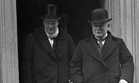 Winston Churchill with prime minister David Lloyd George in 1922: in 1920 Churchill suggested that ‘international Jews’ were leading a ‘world-wide conspiracy for the overthrow of civilisation.’