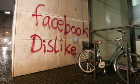 Graffito on front of Facebook’s Hamburg office