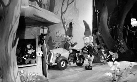The puppet stars Noddy and Big Ears in The Adventures of Noddy, 1955