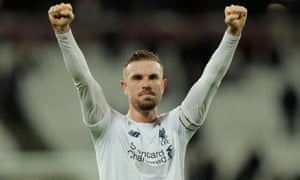 Liverpool’s captain, Jordan Henderson, showed ‘what makes a true leader’, according to Ben Mee.