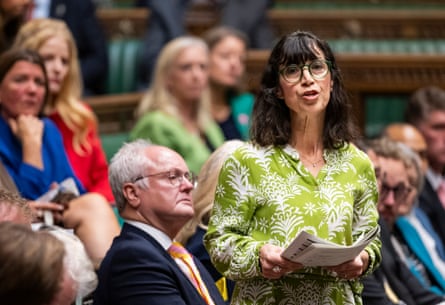 Manuela Perteghella speaking during Prime Minister's Questions in the House of Commons