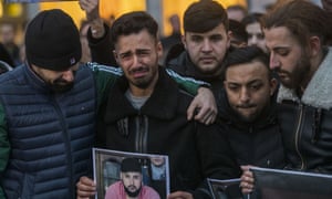 A wake outside the Arena Bar in Hanau on 21 February to commemorate the victims of the shooting.