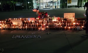 An evening vigil for Vanessa Guillén at the steps of Richmond’s city hall.