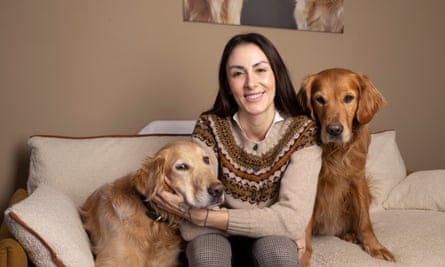 Ursula Aitchison avec Huxley et Hugo.