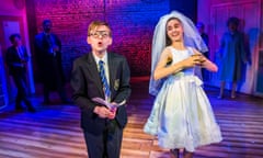 Benjamin Lewis and Asha Banks in the 2017 stage adaptation of The Secret Diary of Adrian Mole Aged 13 3/4.
