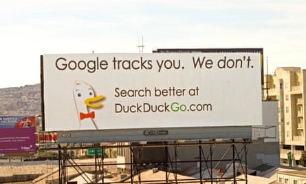 One of DuckDuckGo’s billboard ads targeting Google.