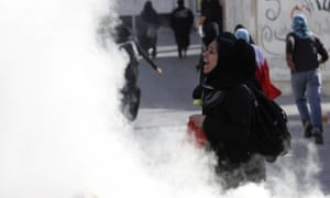 An anti-government protest in Bahrain
