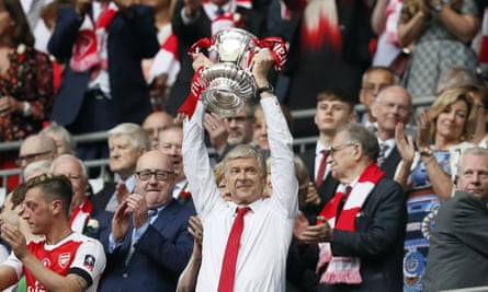 Arsène Wenger lifts the FA Cup in May. Ivan Gazidis said on Thursday: ‘Sorry, old friend, but you are not the trophy we all want.’