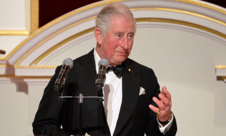 The Prince of Wales at a charity dinner
