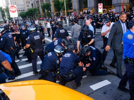 Police arrest protester